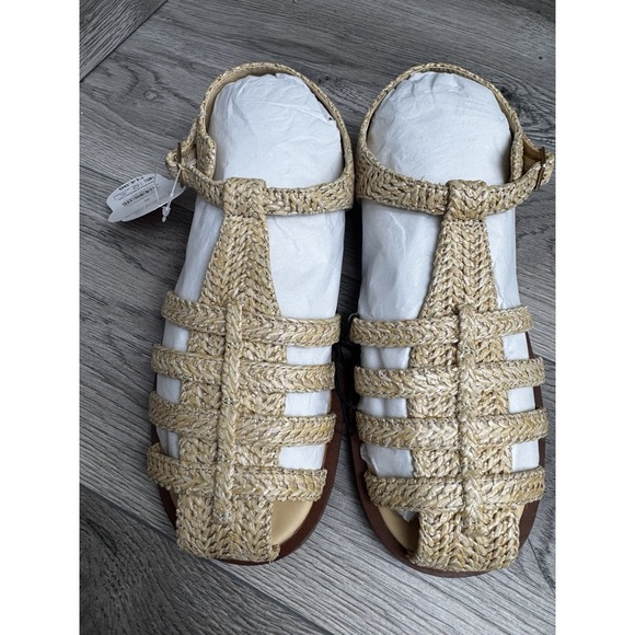 Wonder Nation Fisherman Sandals Natural Womens Size 5 NEW Summer Casual - Picture 2 of 8